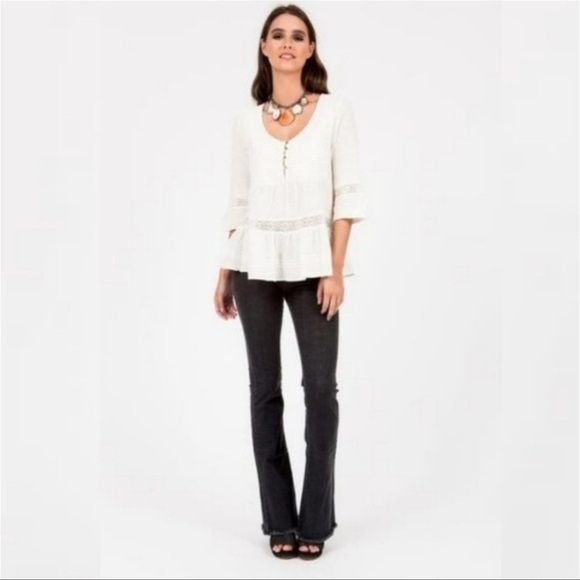 SPELL KAMALA THROW ON BLOUSE TOP IN CREAM - Picture 5 of 5